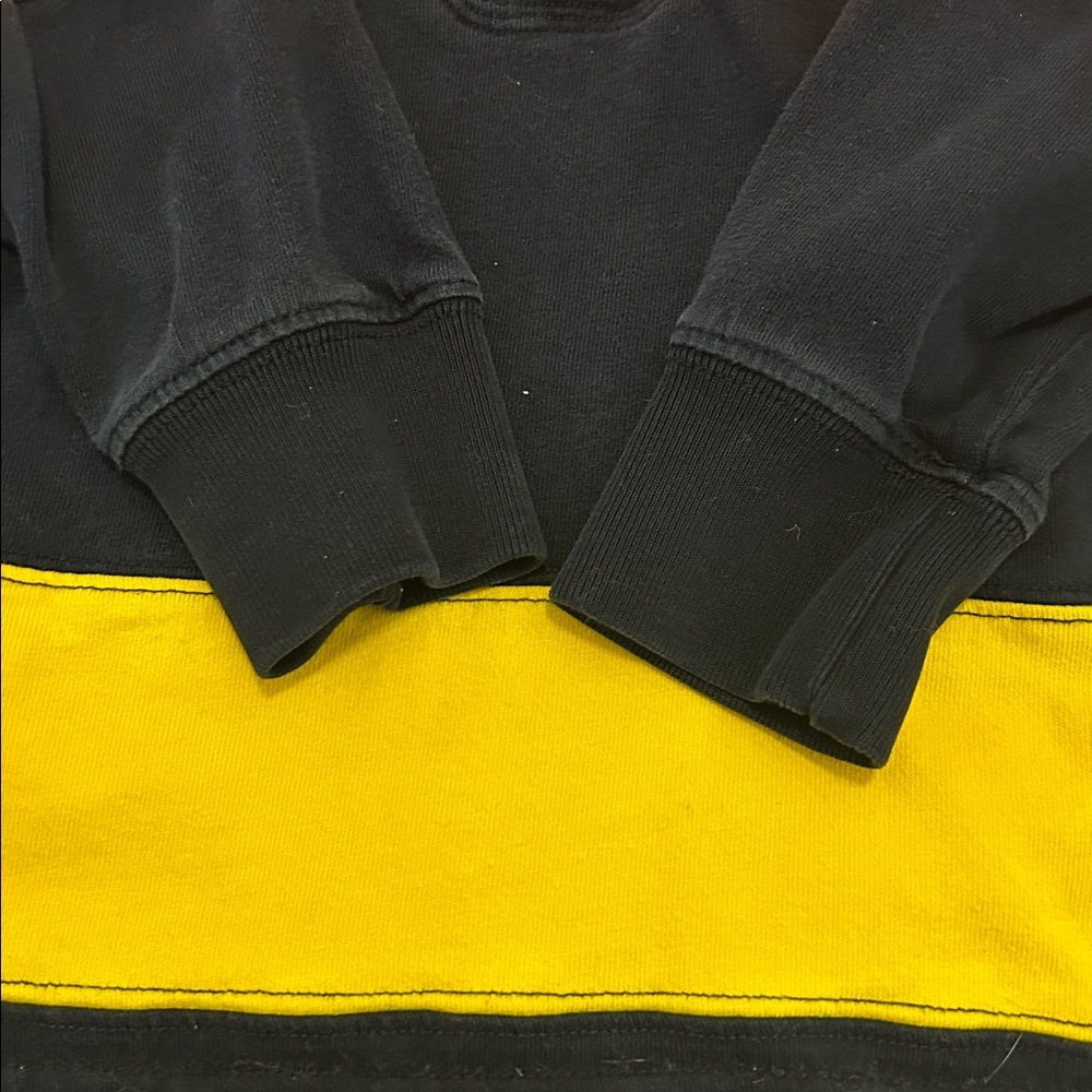 Polo Ralph Lauren Rugby Shirt Kids 4T Yellow, Orange & Navy Striped Long Sleeve - Picture 7 of 10